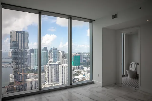 a view of city from balcony