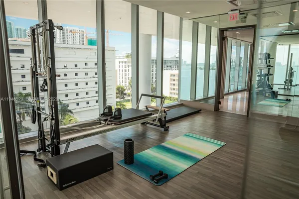 a view of a hallway with entryway
