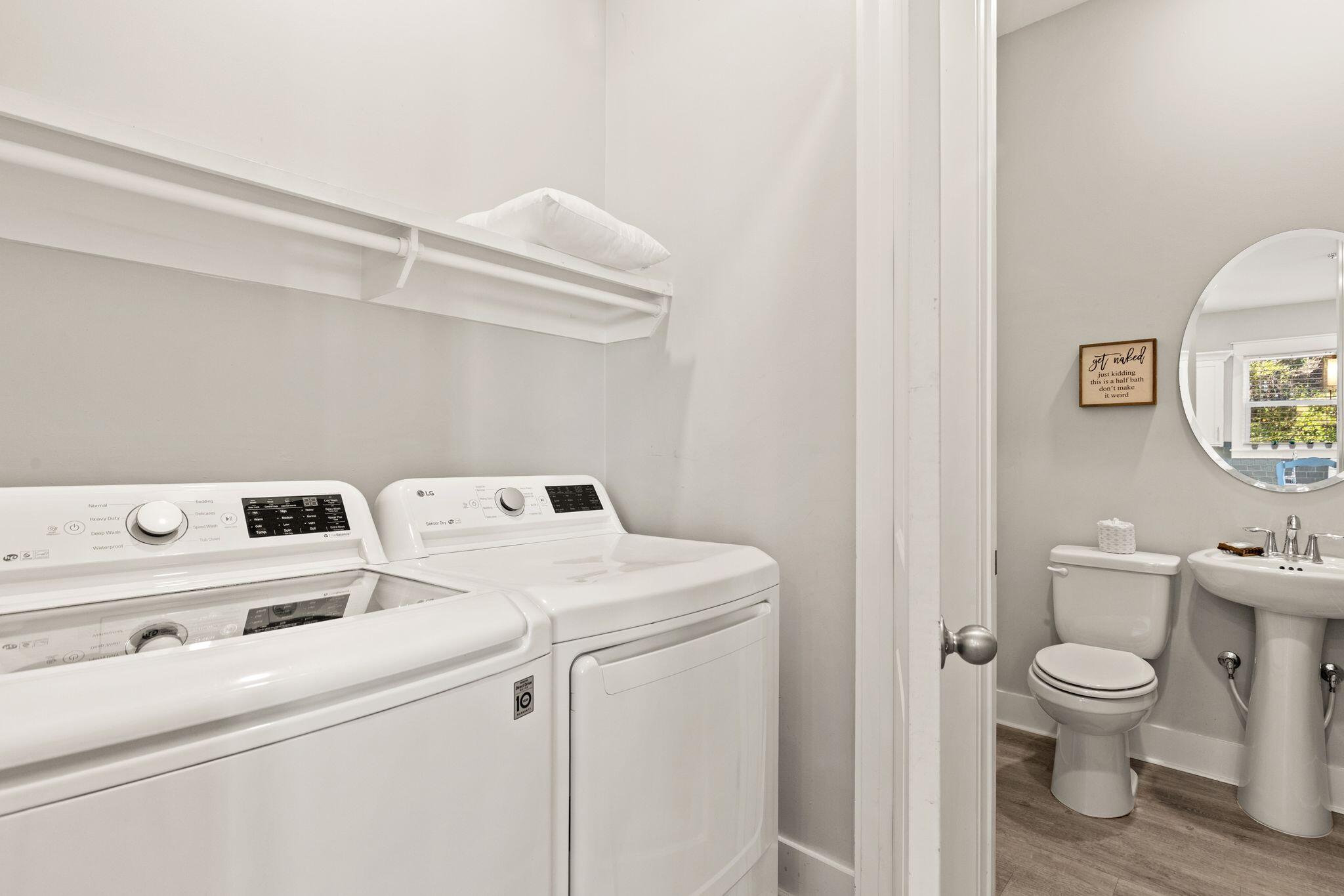 72 Magical Place Santa Rosa Beach, FL 32459 - Photo 11 of 44 a utility room with dryer and washer