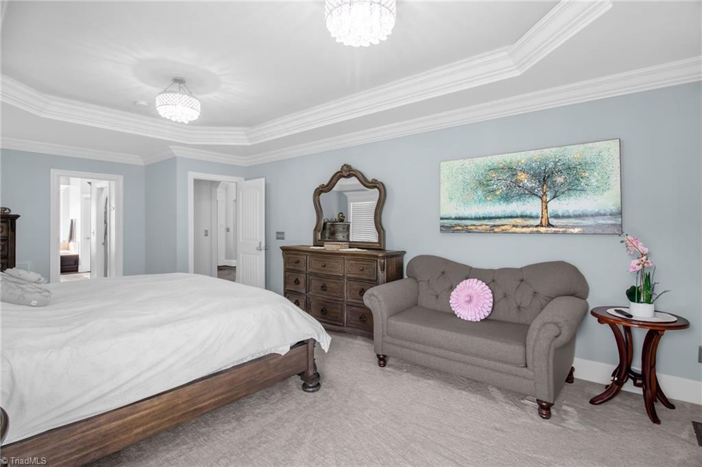 8174 Rob Roy Drive Summerfield, NC 27358 - Photo 14 of 47 Primary bedroom with coffered ceiling