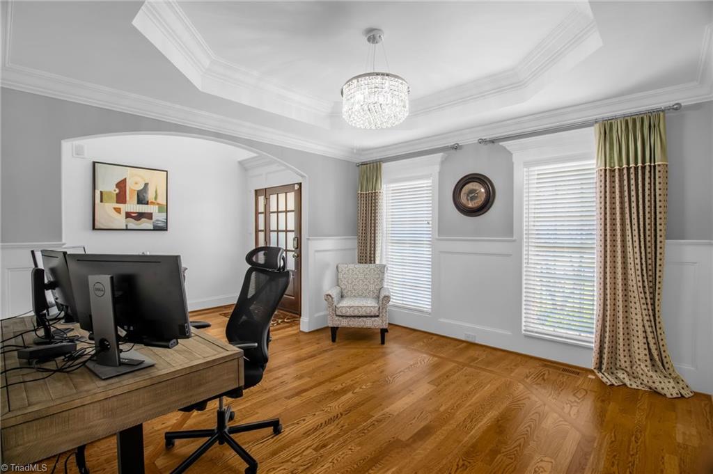 8174 Rob Roy Drive Summerfield, NC 27358 - Photo 4 of 47 Formal Dining room with coffered ceiling