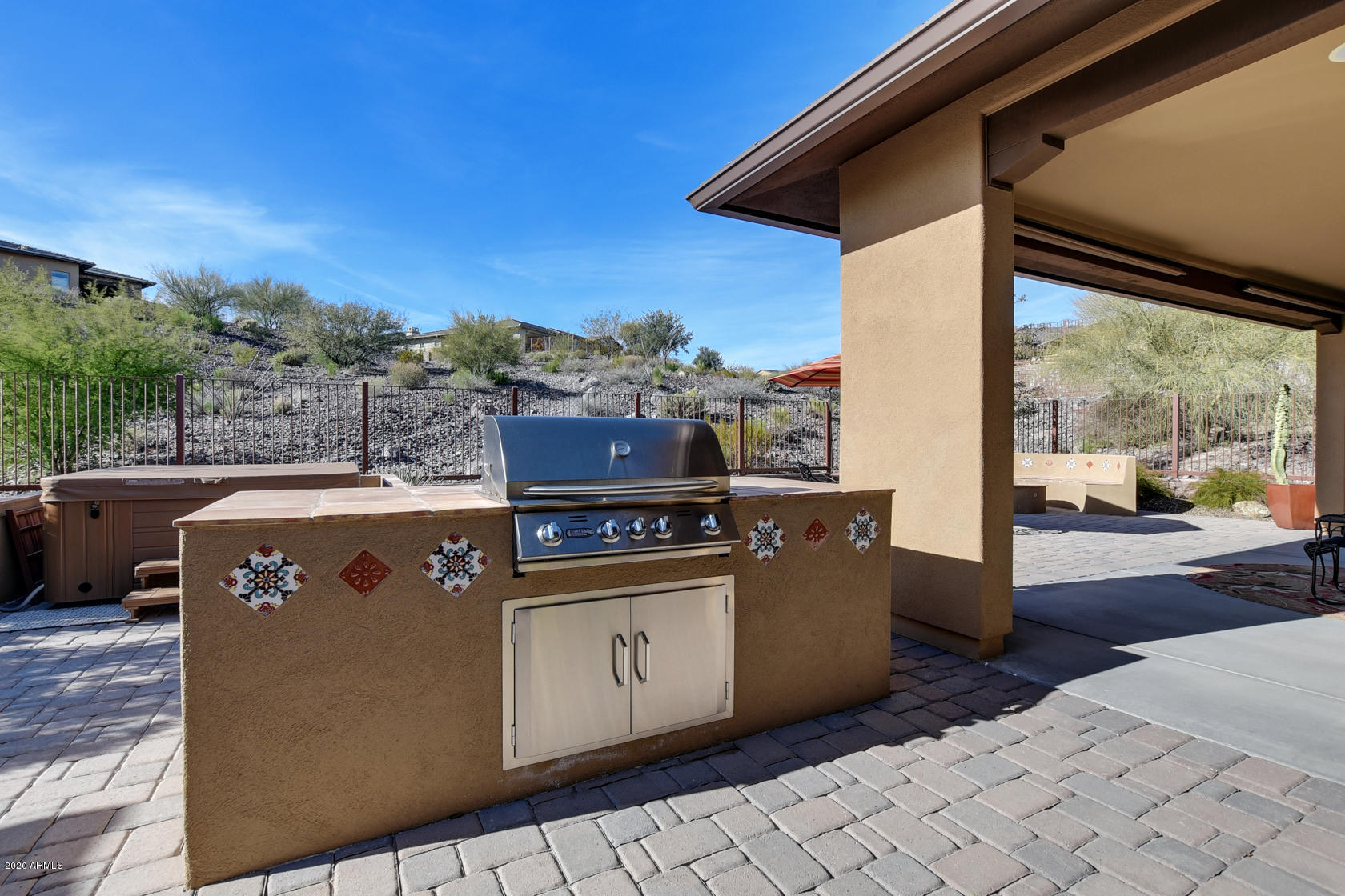 3241 Rising Sun Ridge Wickenburg, AZ 85390 - Photo 29 of 53 31-Backyard Built in BBQ Island