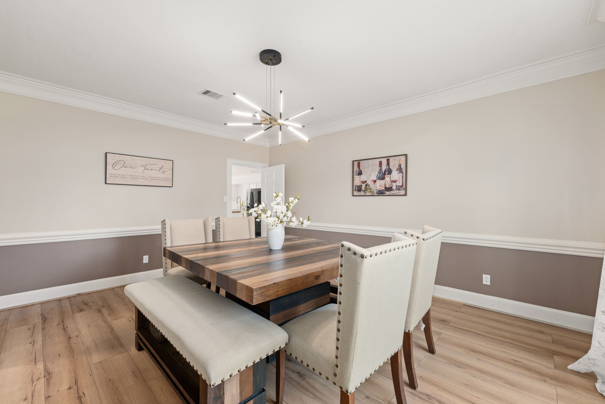 3122 Robinson Road Missouri City, TX 77459 - Photo 14 of 45 Elegant formal dining room connected seamlessly to the kitchen.