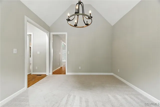 a view of a hallway with entryway