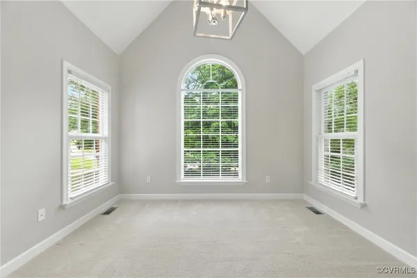 an empty room with a window