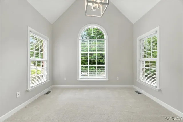 an empty room with a window