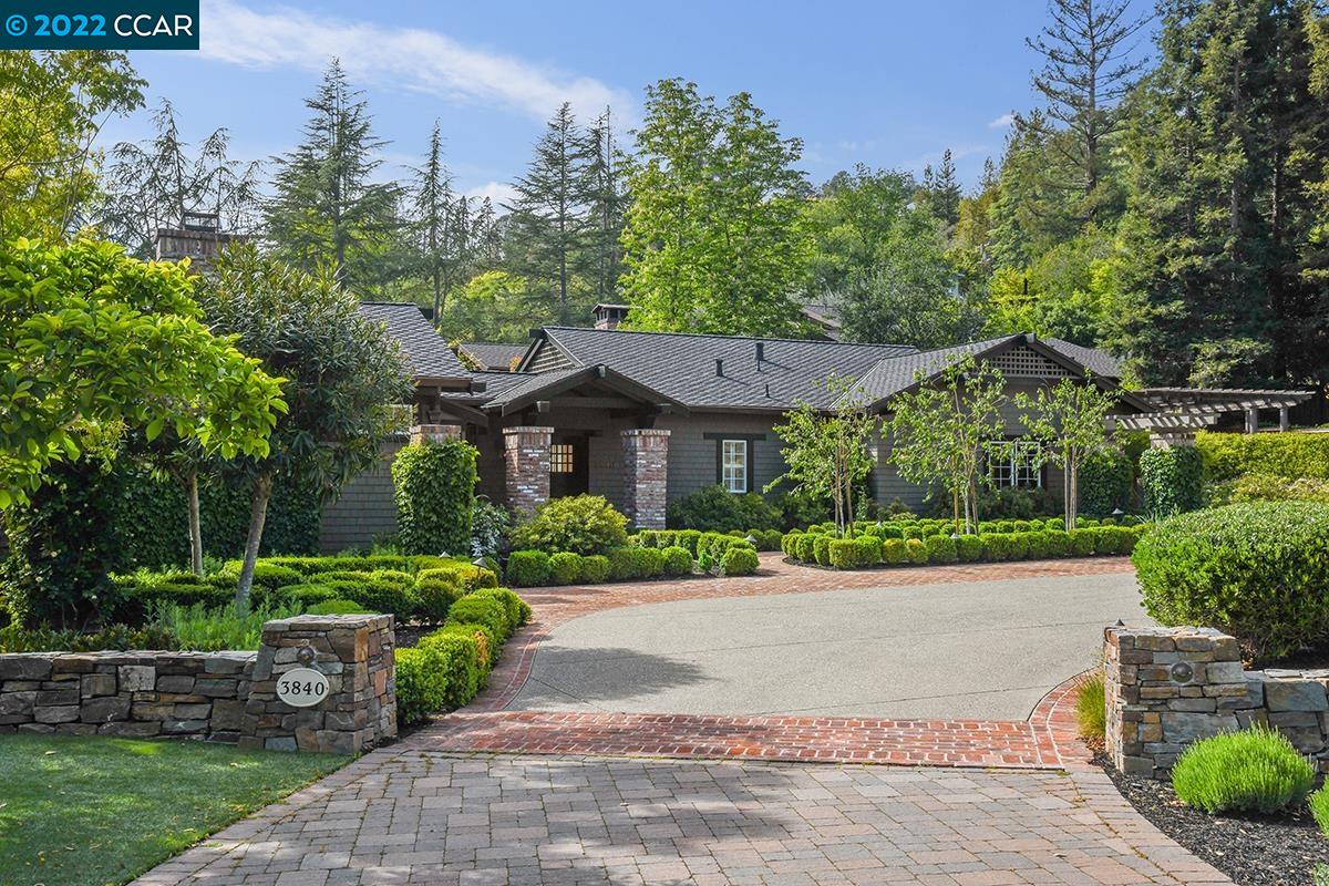 3840 Happy Valley Road Lafayette, CA 94549 - Photo 1 of 1 a front view of a house with a yard and potted plants