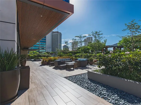 a outdoor space with patio
