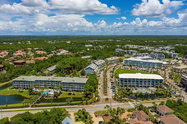 an aerial view of a city