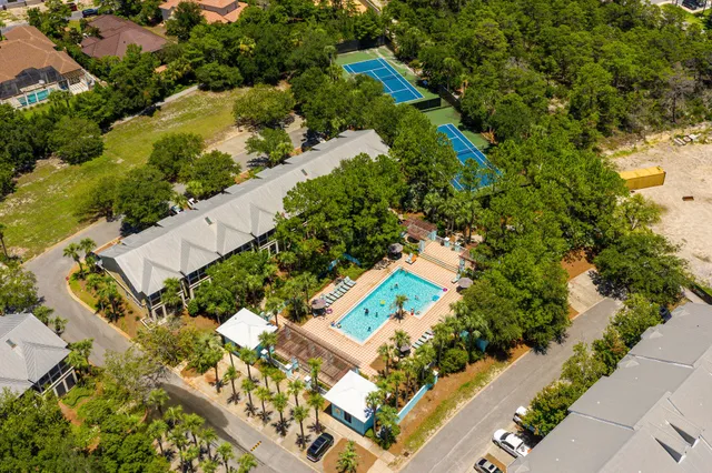 an aerial view of multiple house