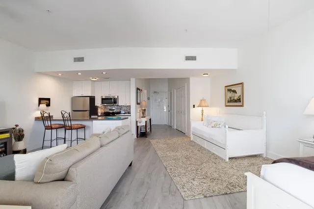 a living room with furniture and a couch