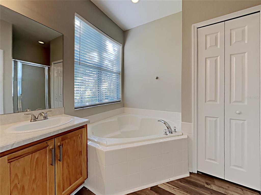 14136 Bradbury Road Orlando, FL 32828 - Photo 7 of 24 a bathroom with a bathtub and a sink