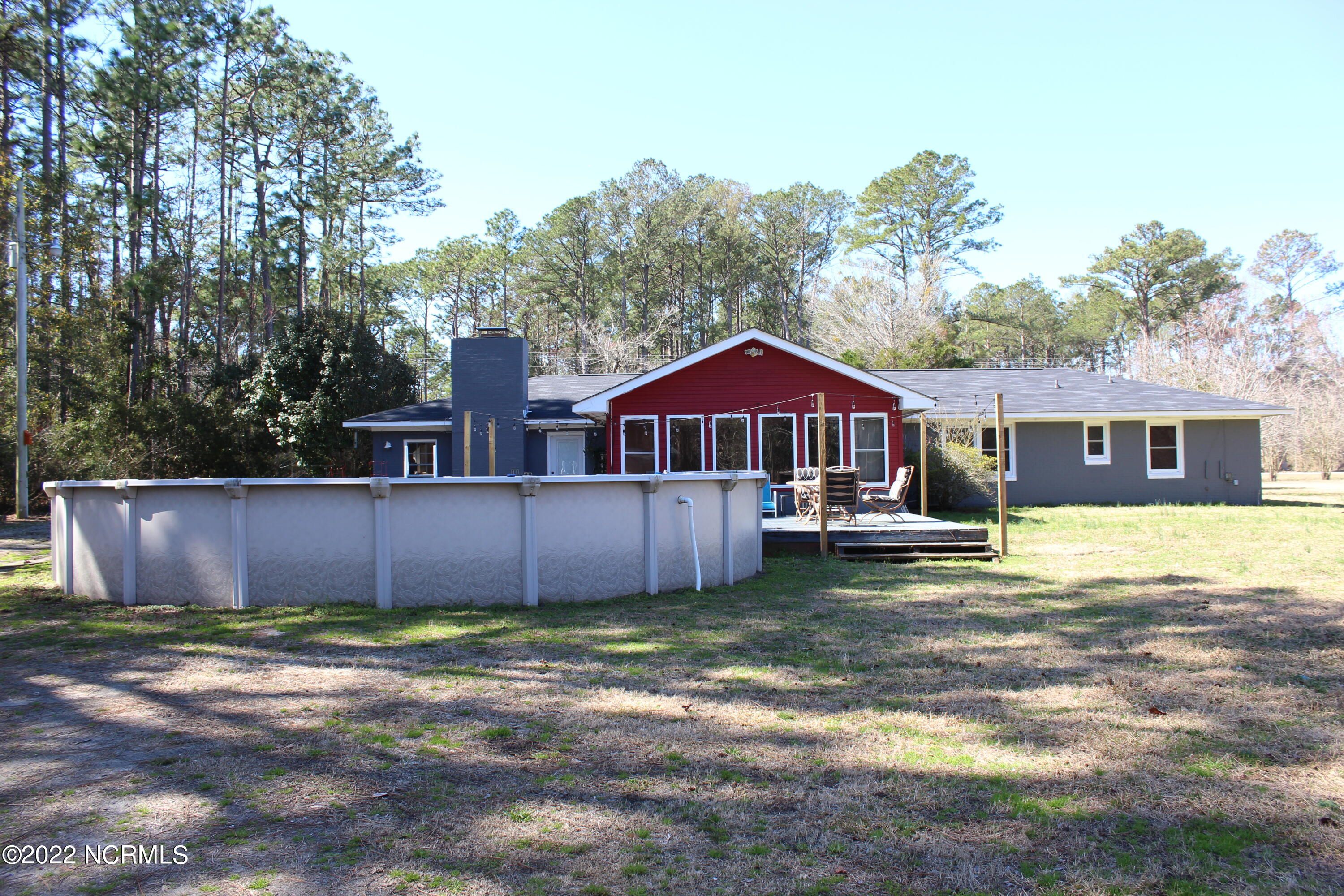 1098 Lake Road Newport, NC 28570 - Photo 45 of 52 Rear of House with Pool