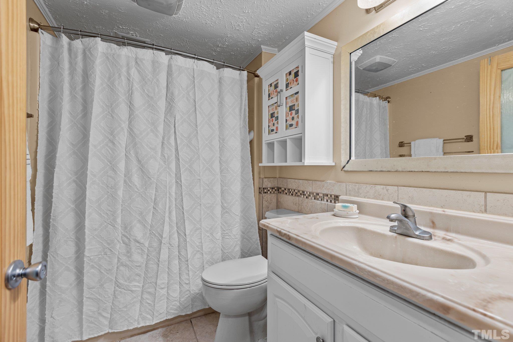 300 Rabbit Run Pittsboro, NC 27312 - Photo 9 of 38 a bathroom with a sink a toilet and a mirror