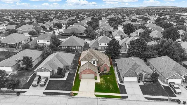 an aerial view of multiple house