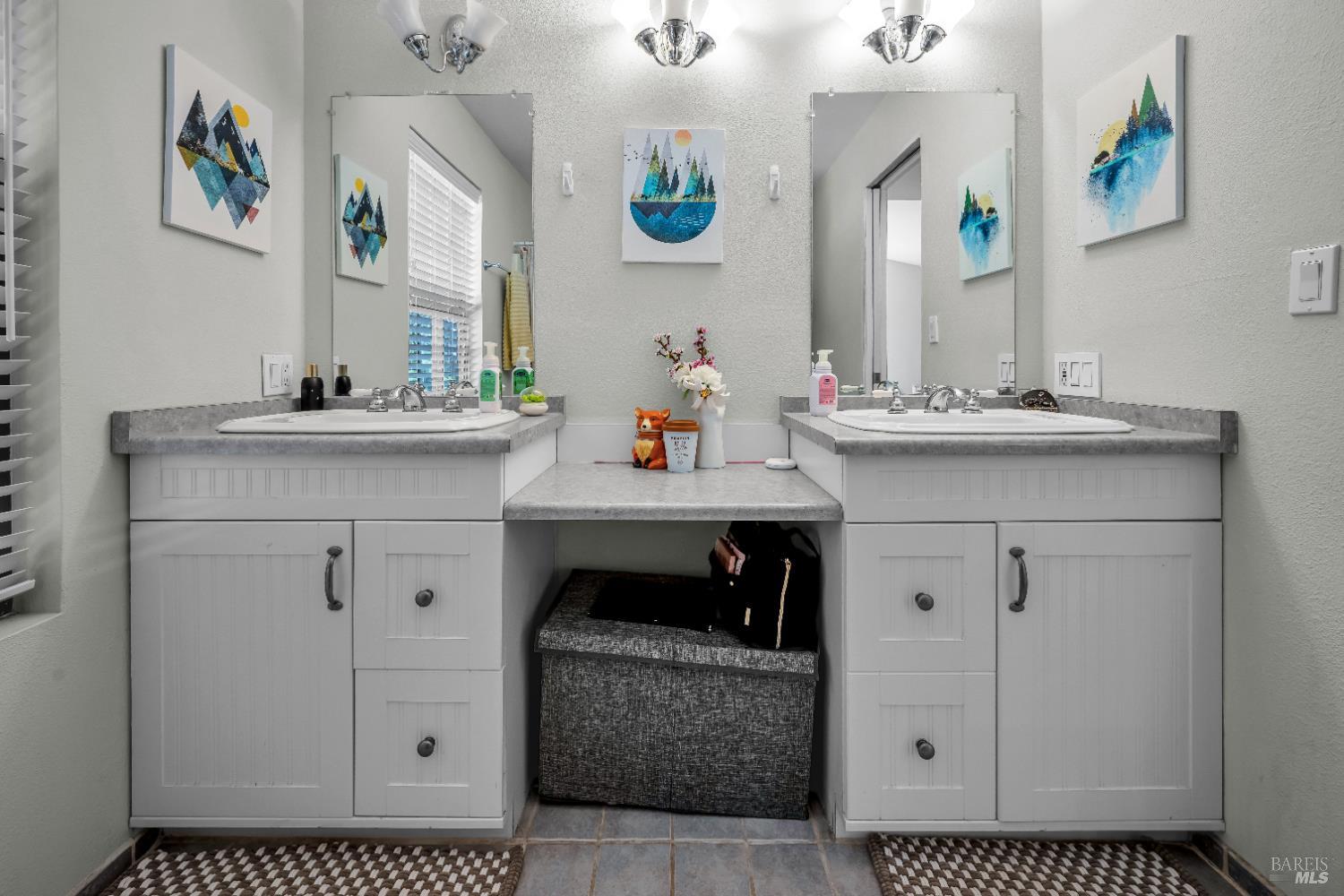 22945 Ridge Road Willits, CA 95490 - Photo 39 of 48 a bathroom with a sink a vanity and a mirror