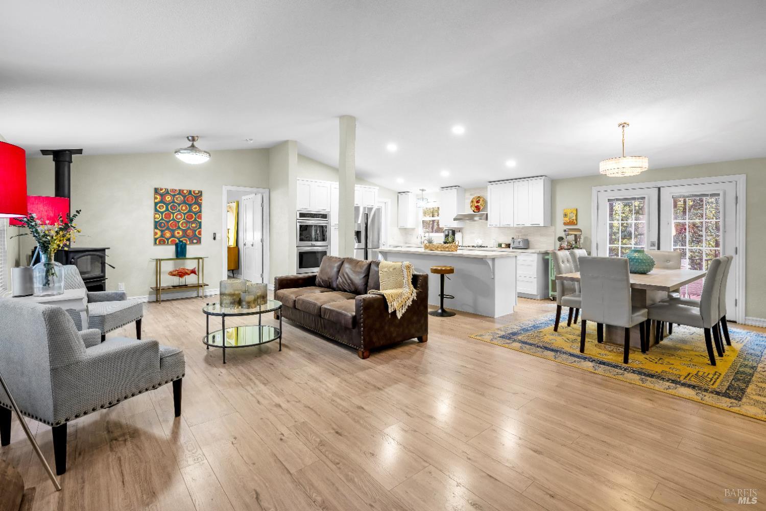 22945 Ridge Road Willits, CA 95490 - Photo 4 of 48 a living room with furniture and a wooden floor