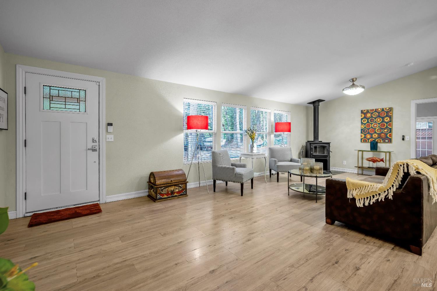 22945 Ridge Road Willits, CA 95490 - Photo 7 of 48 a living room with furniture and a wooden floor