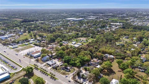 an aerial view of multiple house