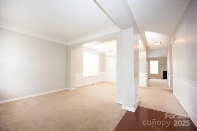 a view of an empty room and a gallery