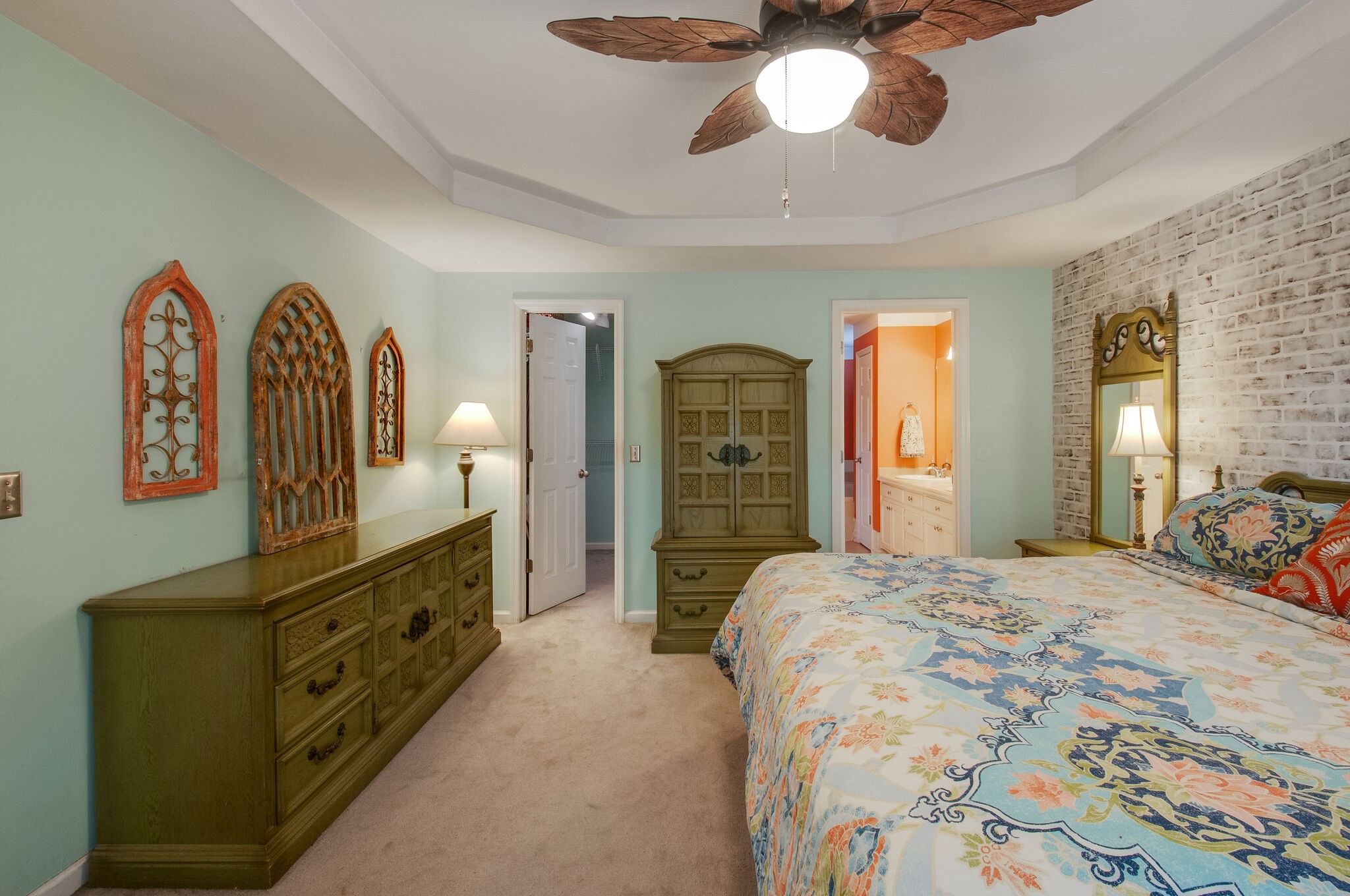 904 Fallview Trail Nashville, TN 37211 - Photo 19 of 38 a bedroom with a bed and a chandelier