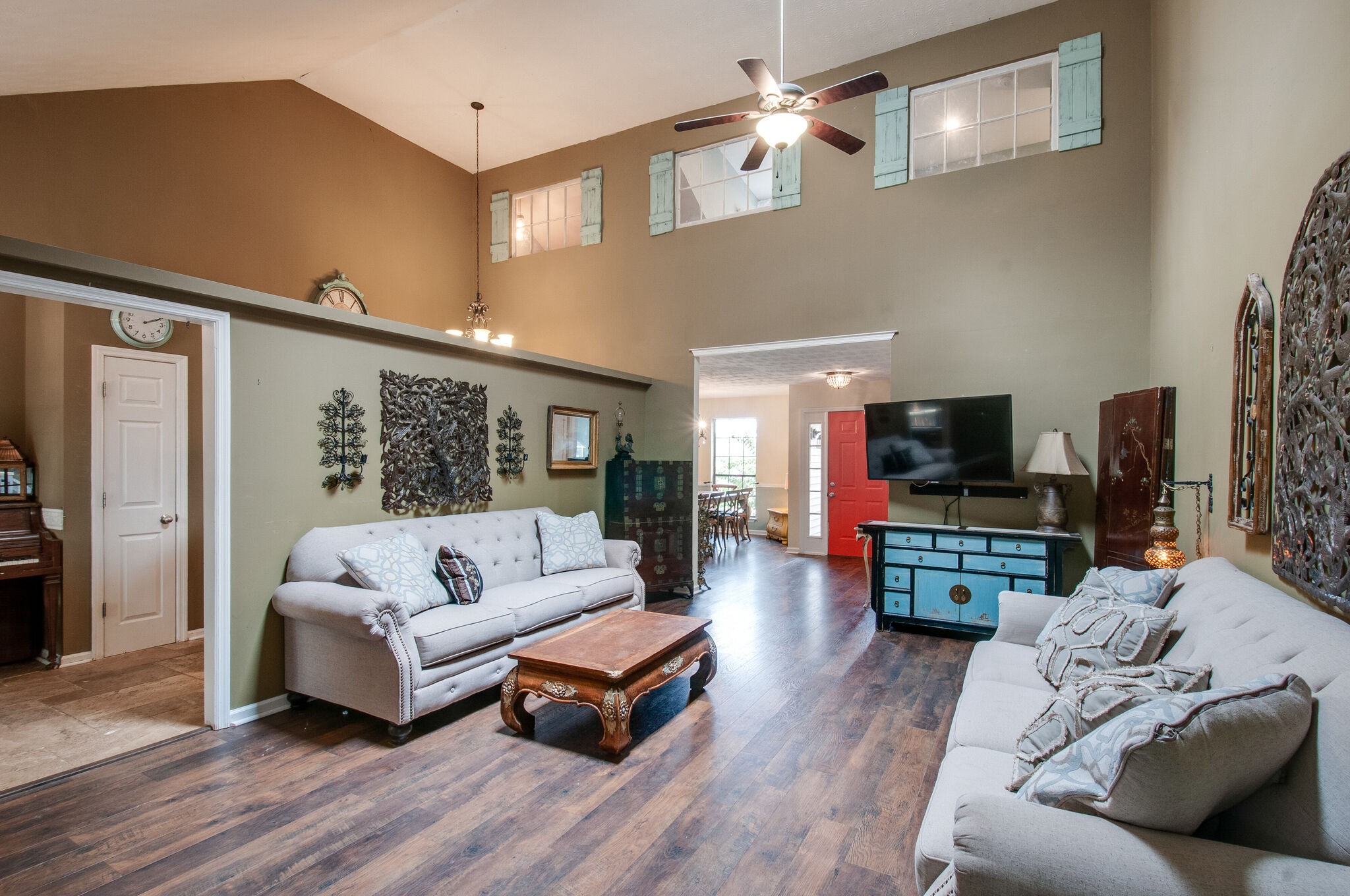 904 Fallview Trail Nashville, TN 37211 - Photo 10 of 38 a living room with furniture flat screen tv and wooden floor