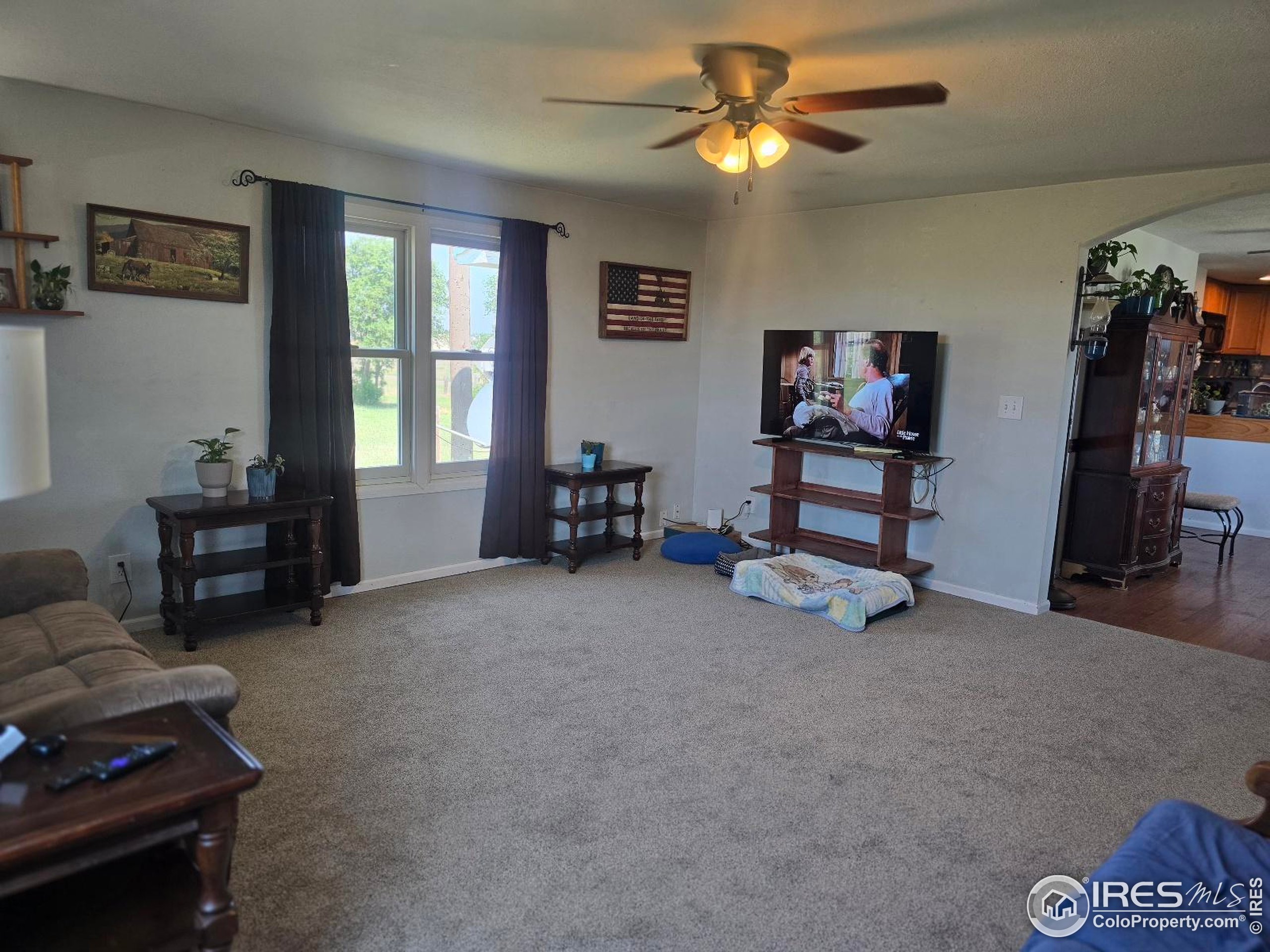 7926 County Road Wiggins, CO 80654 - Photo 14 of 27 a view of livingroom with furniture and a ceiling fan