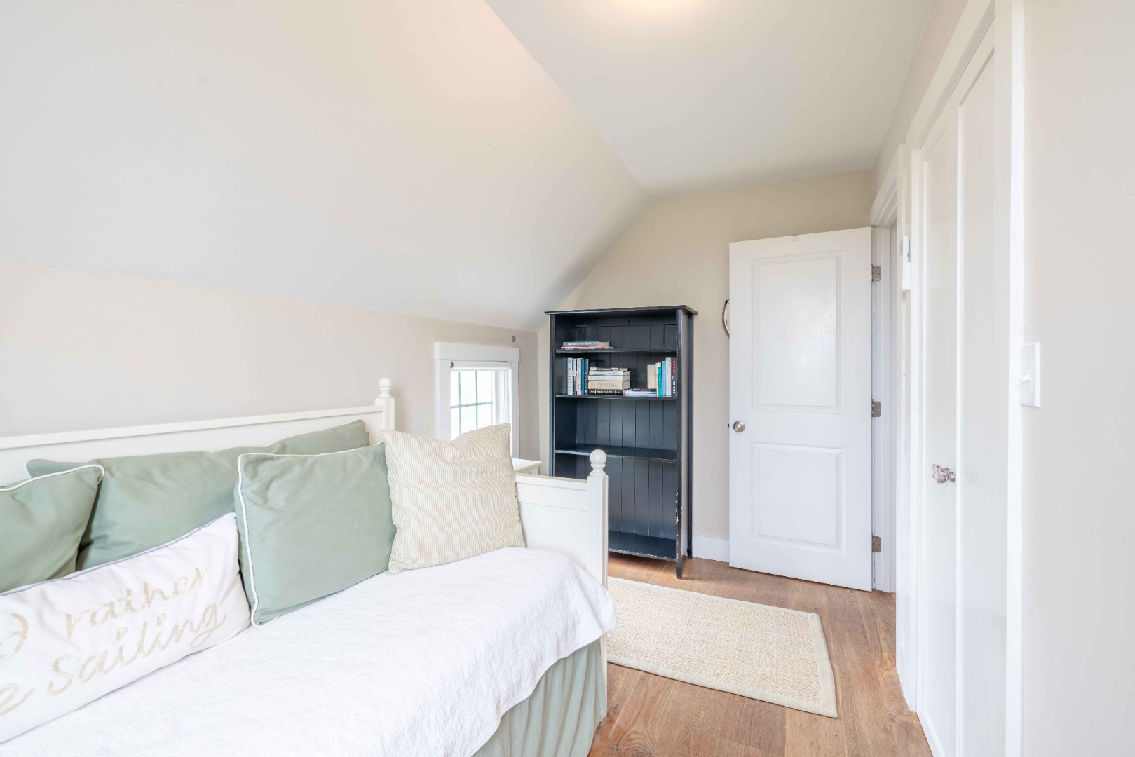 76 Sankaty Road Nantucket, MA 02554 - Photo 15 of 24 Bedroom at the top of the stairs, to the right.