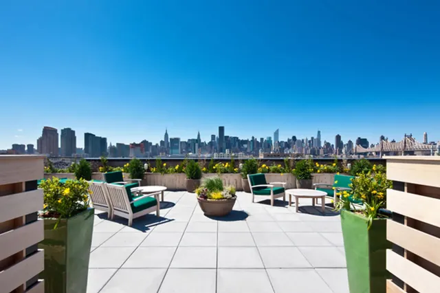 a view of a terrace with chairs