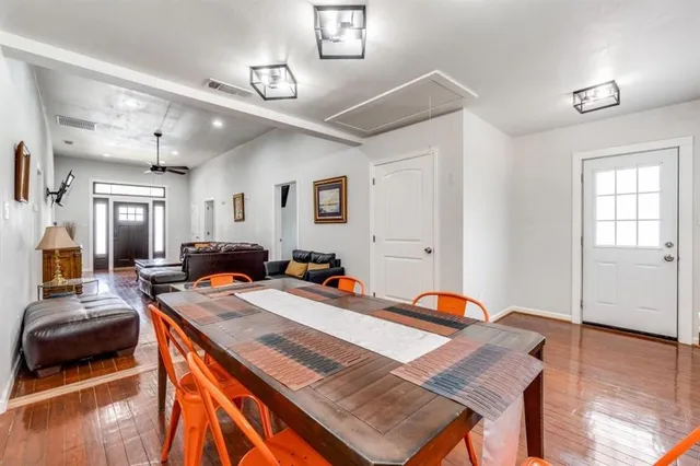 a workspace with furniture and window