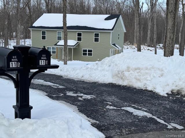 a front view of a house with yard