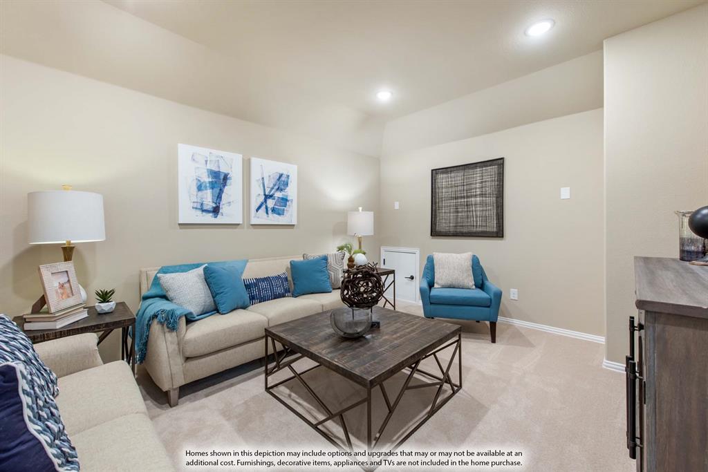 14525 Jemison Street Pilot Point, TX 76258 - Photo 33 of 39 a living room with furniture a rug and a lamp