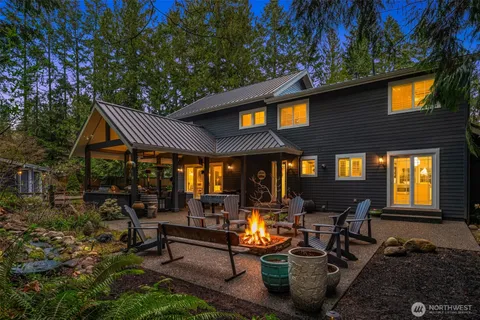 a view of outdoor space yard deck patio and outdoor seating