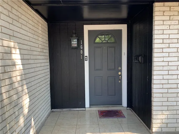 a view of an entryway door
