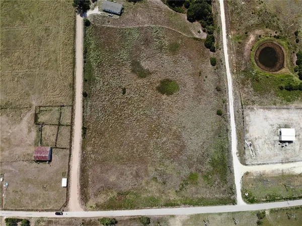 a view of a yard with a forest