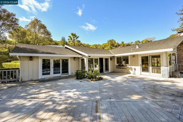 a view of a house with a patio