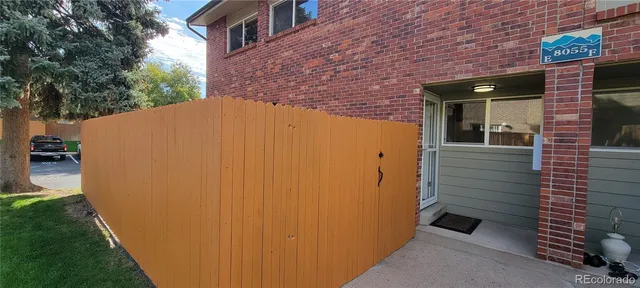 a view of a door of the house