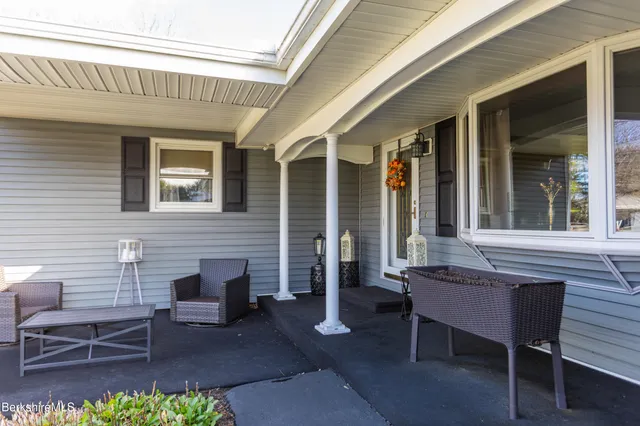 a view of a house with a patio