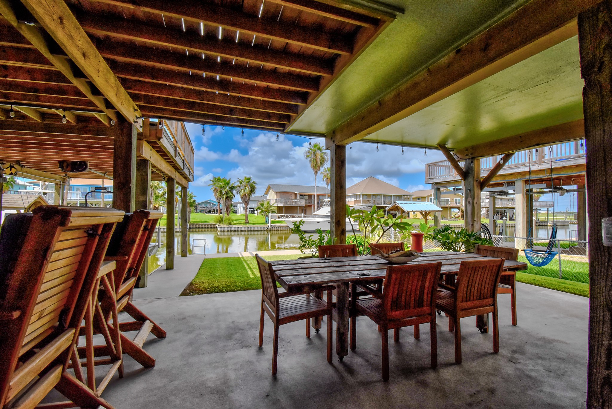 122 Four Master Road Freeport, TX 77541 - Photo 39 of 50 a view of a dining room with furniture window and outside view