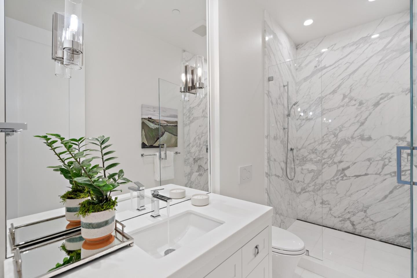 21 Gilmartin Drive Tiburon, CA 94920 - Photo 36 of 82 a bathroom with a sink a toilet and shower