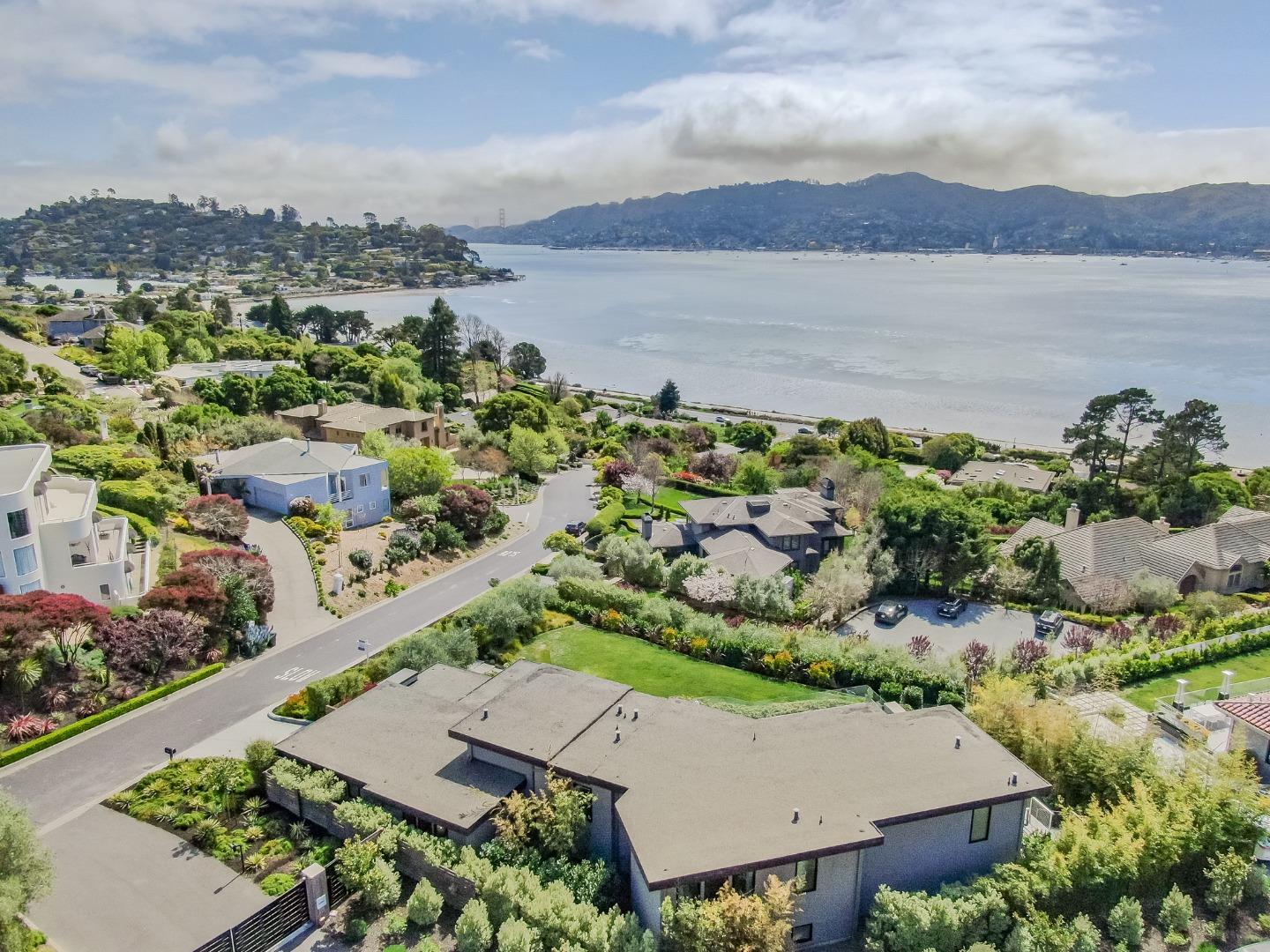 21 Gilmartin Drive Tiburon, CA 94920 - Photo 6 of 82 an aerial view of house with yard and ocean view
