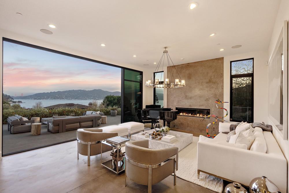 21 Gilmartin Drive Tiburon, CA 94920 - Photo 58 of 82 a living room with furniture and a large window