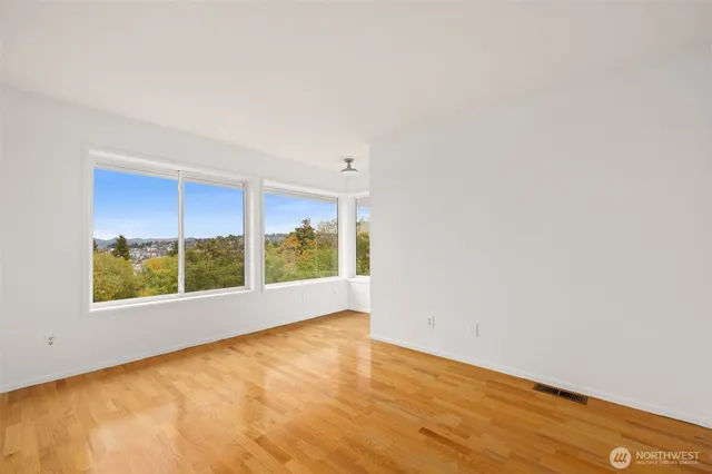 an empty room with a window