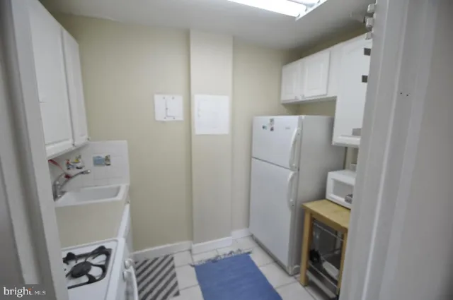 a room with a washer and dryer