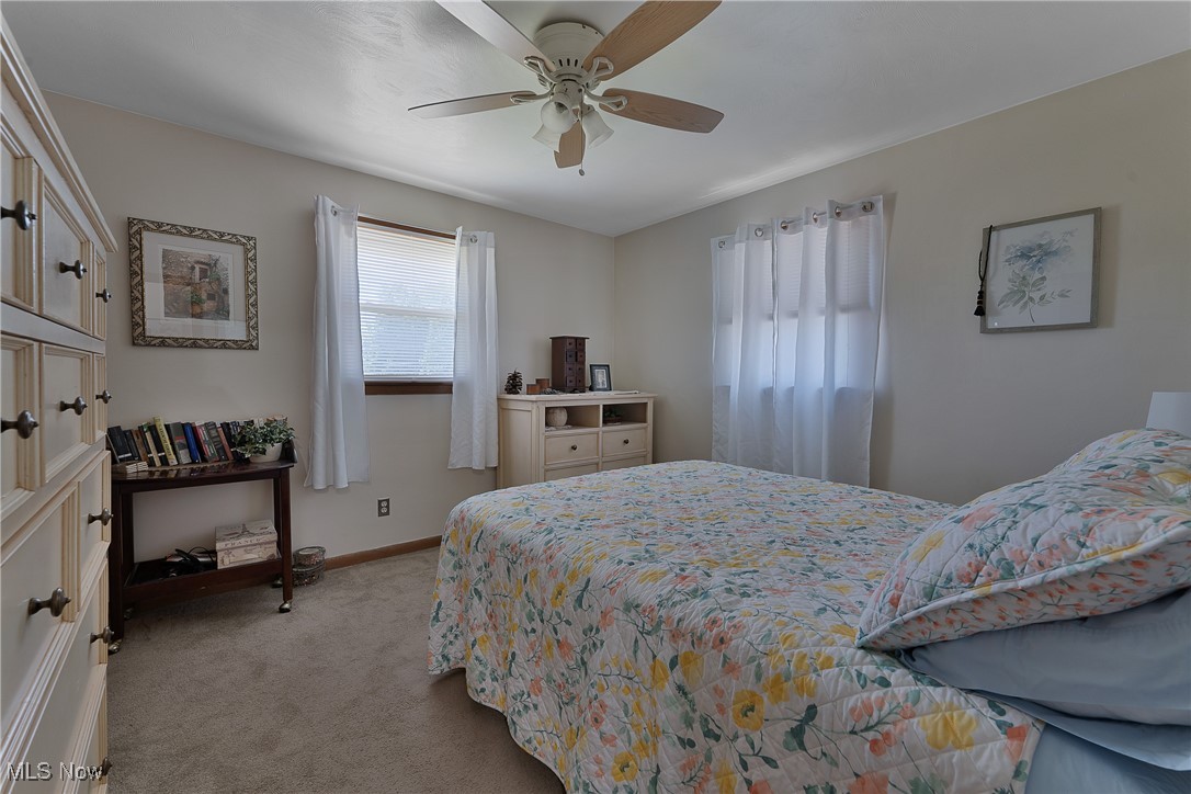 9925 Struthers Road New Middletown, OH 44442 - Photo 12 of 12 Bedroom featuring carpet and ceiling fan
