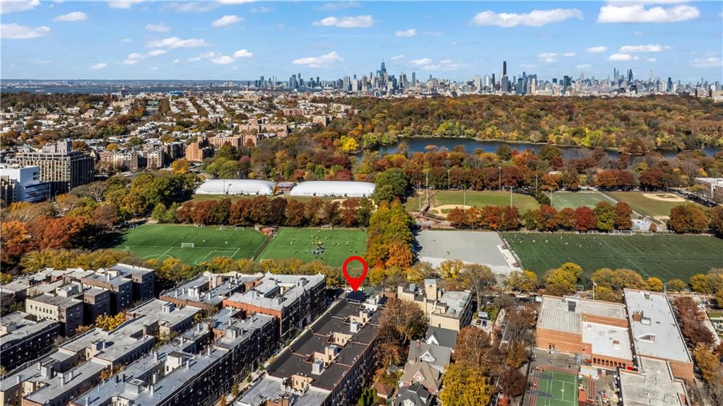 9 Argyle Road, Unit 4C Brooklyn, NY 11218 - Photo 21 of 22 an aerial view of a city with lots of residential buildings lake and ocean view