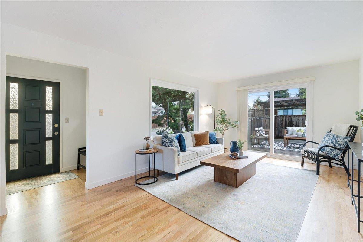 2908 Sandy Lane Santa Cruz, CA 95062 - Photo 2 of 28 a living room with furniture and a wooden floor