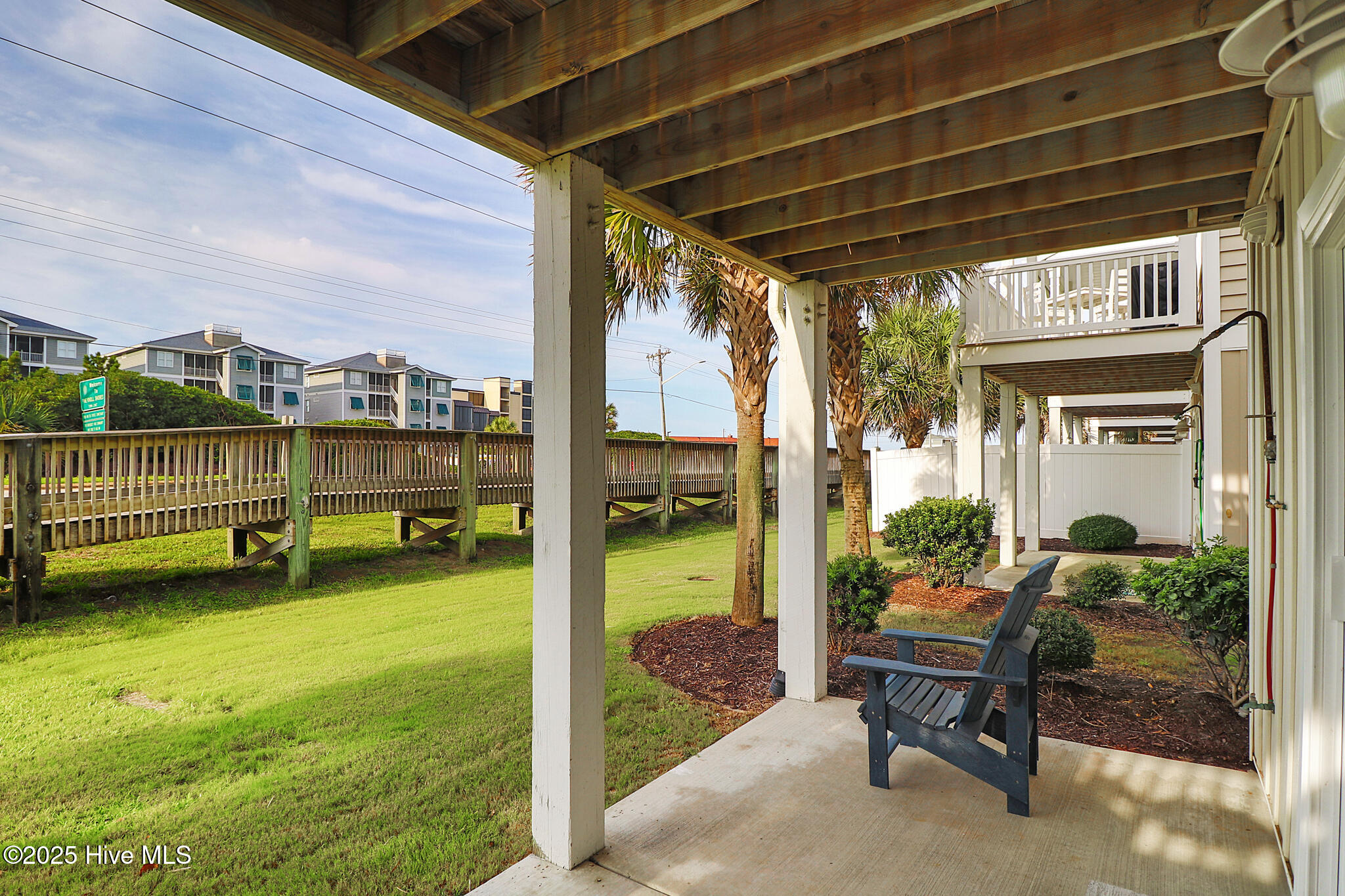 2800 West Fort Macon Road, Unit 13 SEASIDE VILLAS Atlantic Beach, NC 28512 - Photo 30 of 56 Patio with outdoor shower