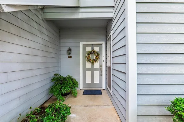 a view of front door of house