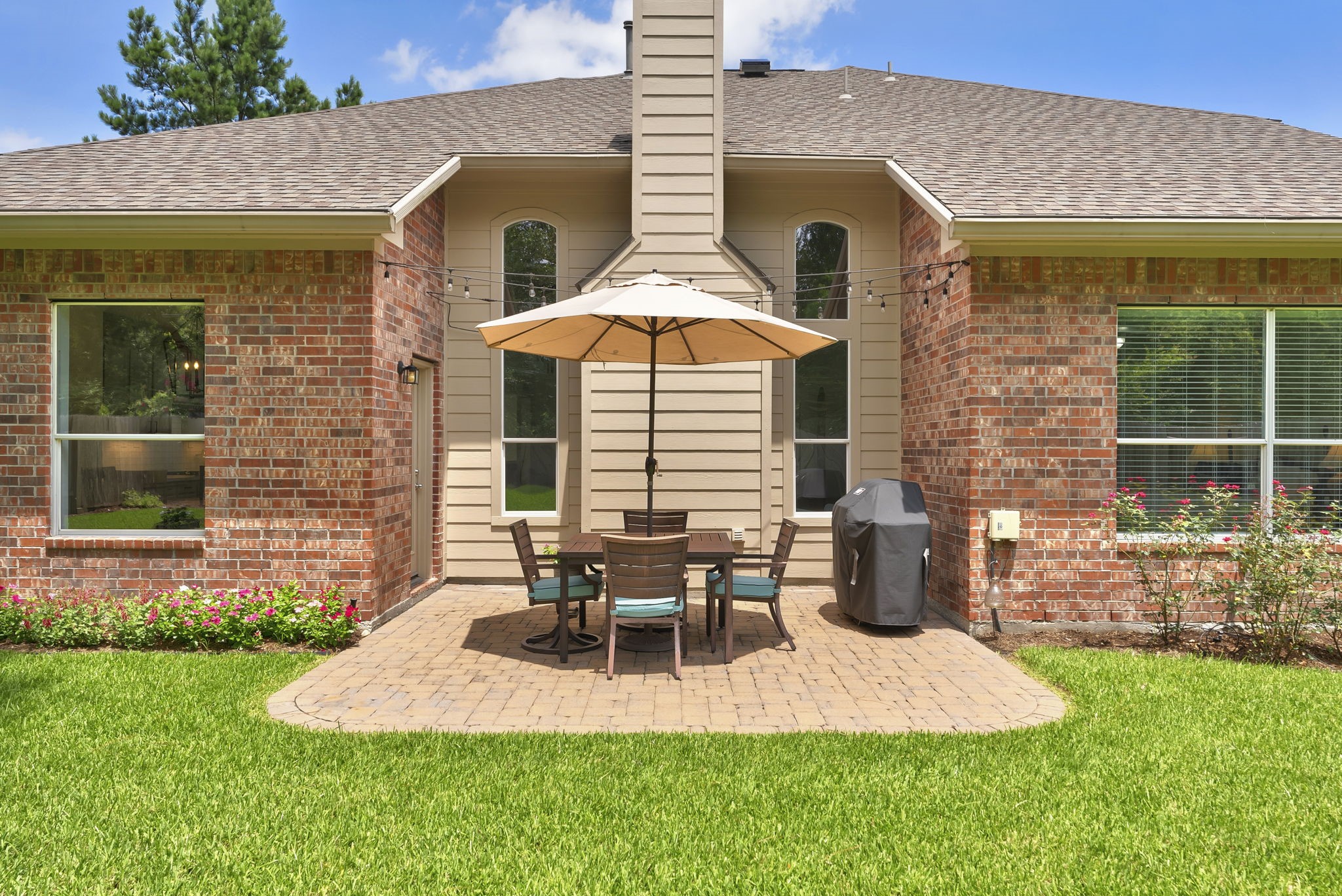 6643 Knollbridge Lane Spring, TX 77379 - Photo 32 of 50 Patio is the perfect size for entertaining outdoors.